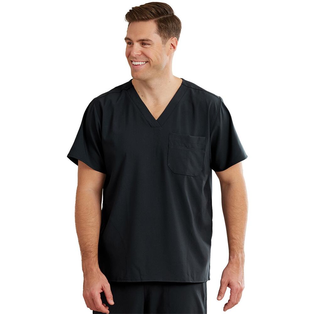 WonderWink INDY Unisex Scrub Top - Black - 5XL - New